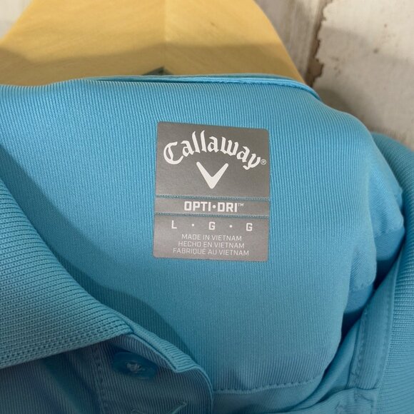 Callaway Don Julio Blue Embroidered Short Sleeve Opti-Dri Stretch Golf Polo Sz L - Picture 5 of 11